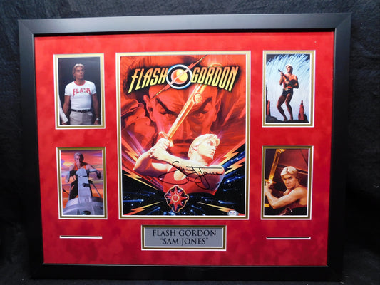 Sam Jones Signed Framed 11x10 Photo Flash Gordon PSA (B)