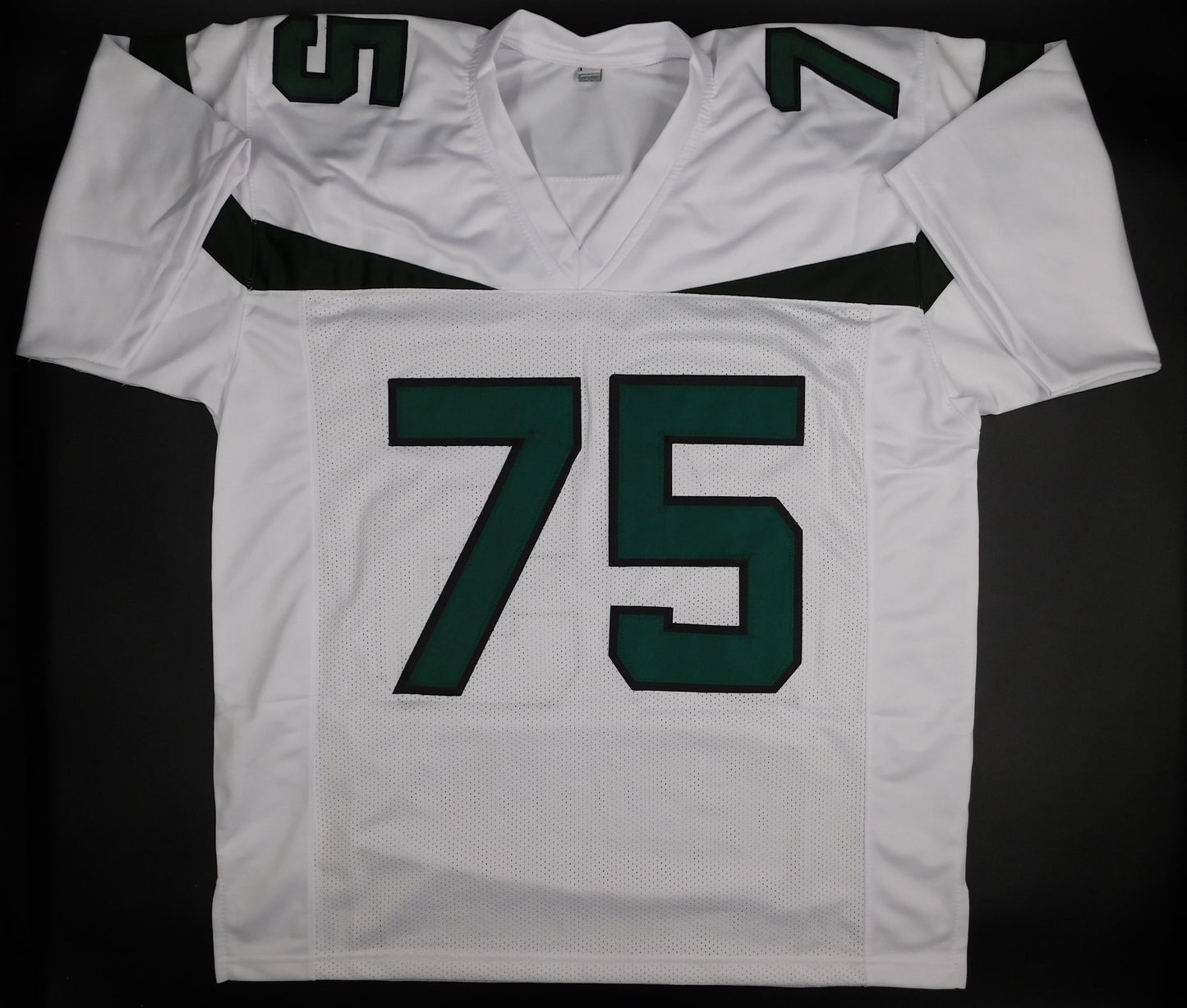 Alijah Vera-Tucker Signed Autographed New York Jets White Jersey USC JSA COA