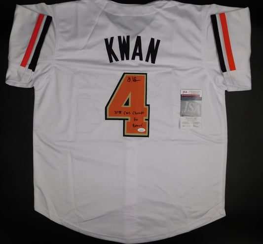 Steven Kwan Signed Autographed Oregon State White Baseball Jersey CWS Guardians JSA COA