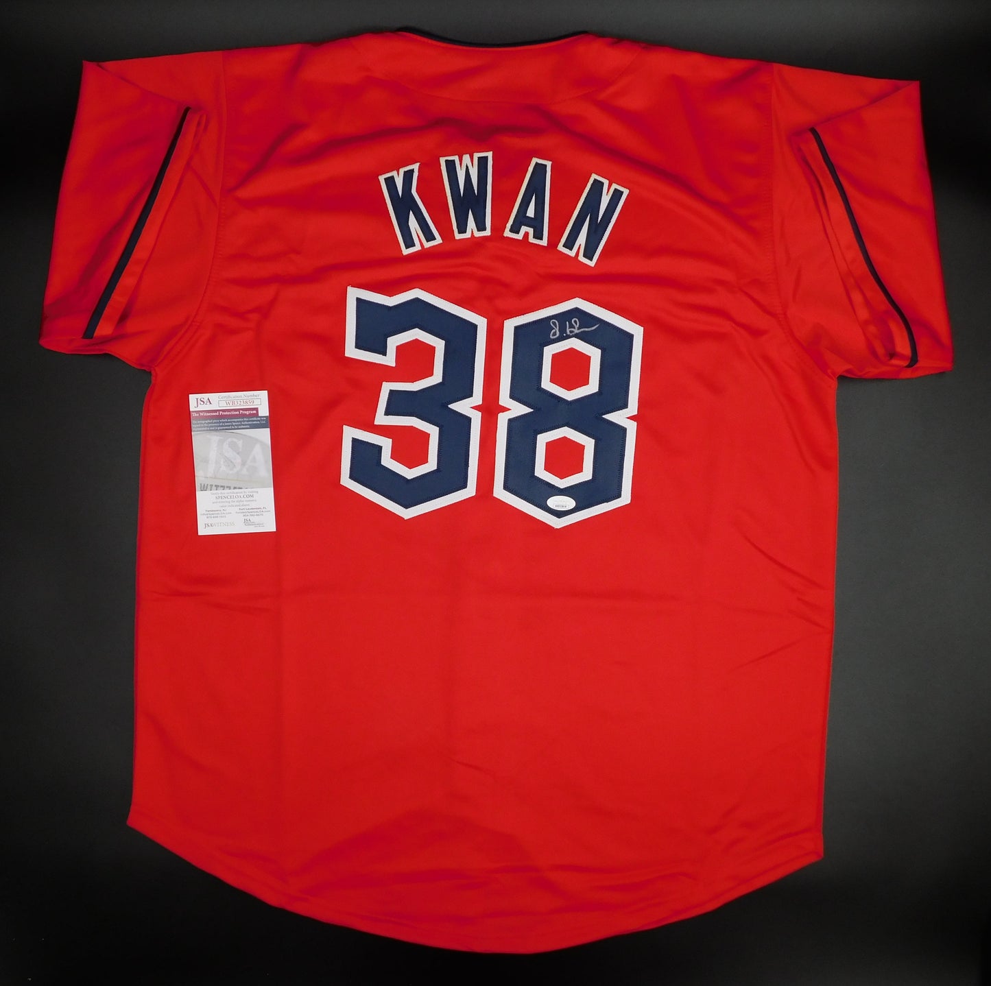 Steven Kwan Signed Autographed Cleveland Guardians Red Baseball Jersey JSA COA