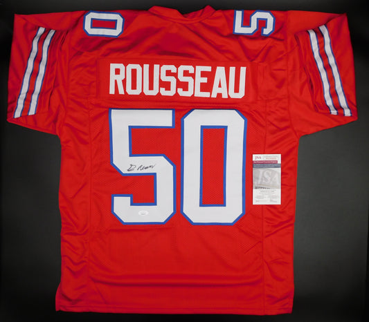 Gregory Greg Rousseau Signed Autographed Buffalo Bills Red Jersey Miami JSA COA