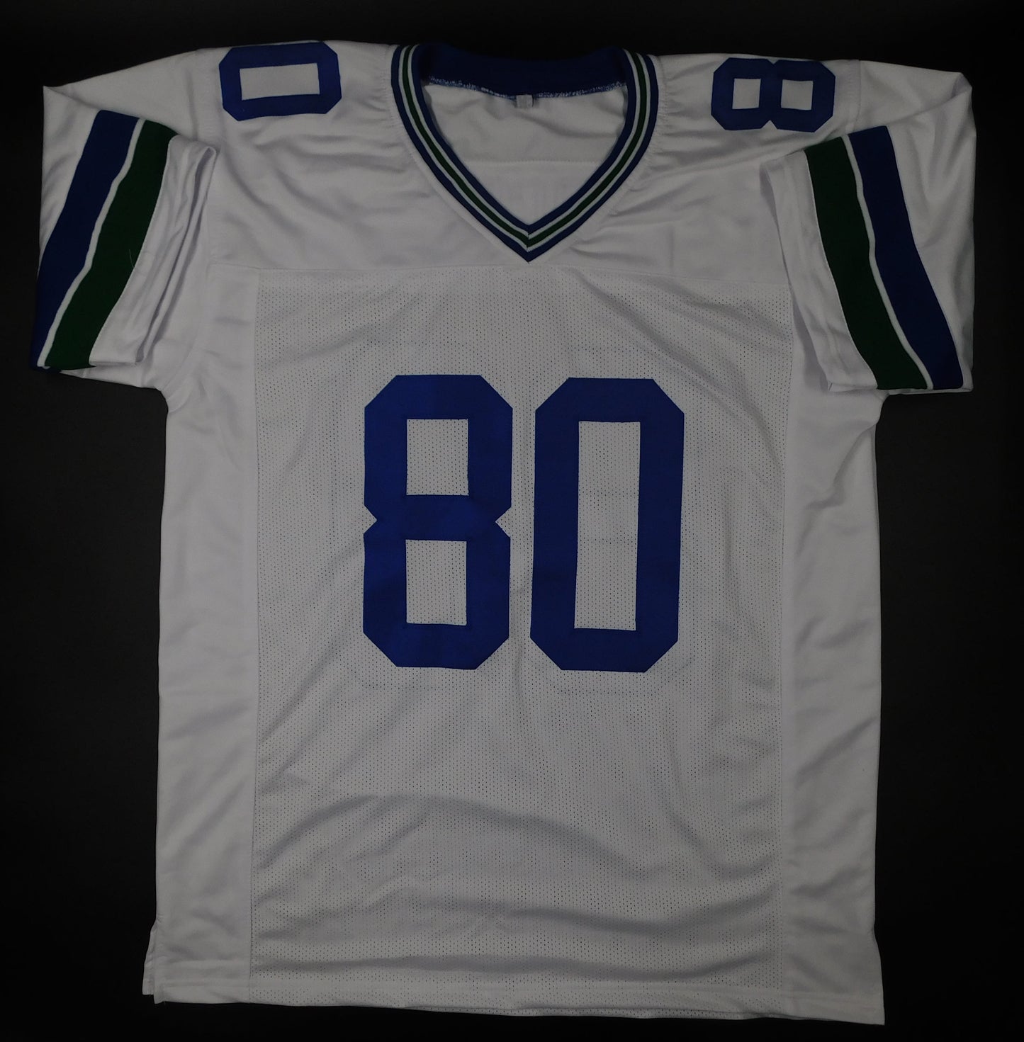Steve Largent Signed Autographed Inscribed HOF 95 Seattle Seahawks White Jersey BAS COA