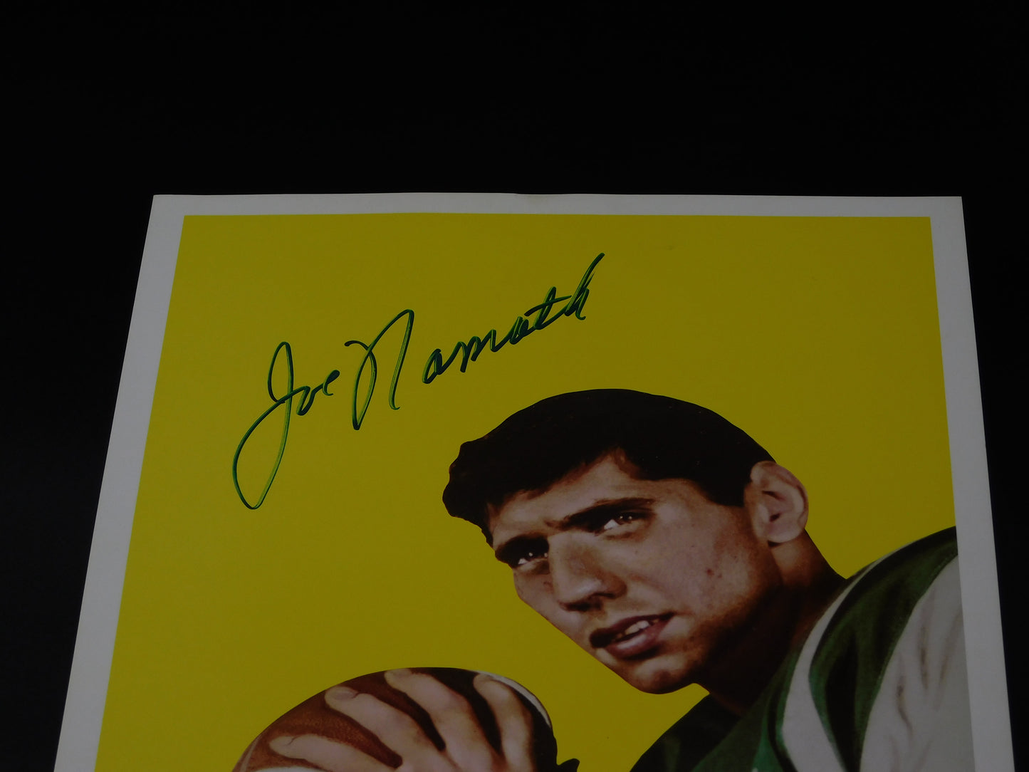 Joe Namath Signed Autographed 12x19 1965 Topps Photo Litho NY Jets /1000 JSA COA