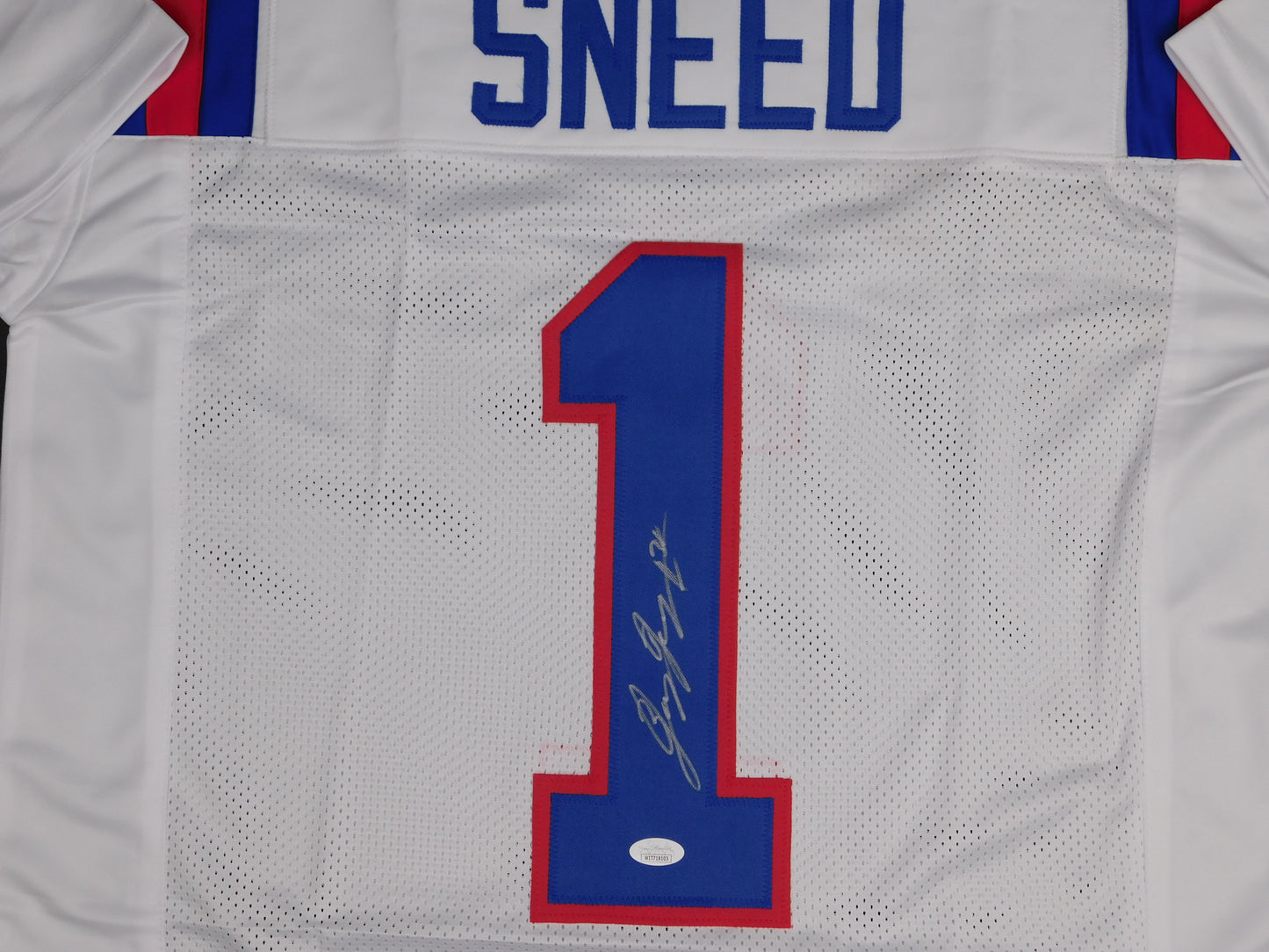 L'Jarius Sneed Signed Autographed Louisiana Tech White Football Jersey Titans JSA COA