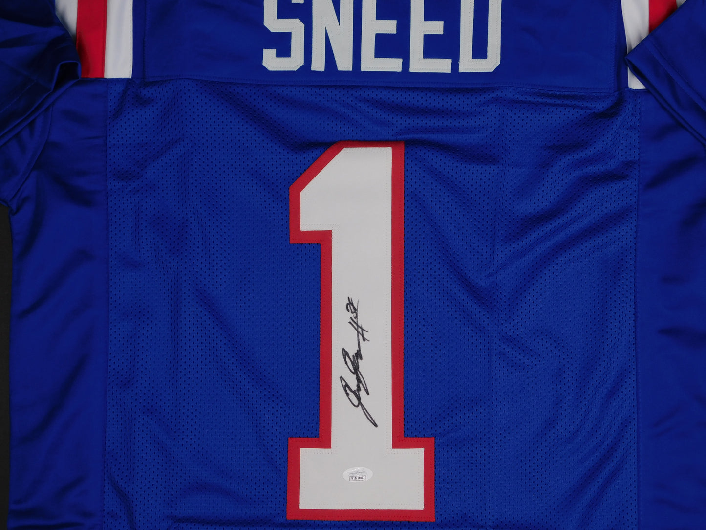 L'Jarius Sneed Signed Autographed Louisiana Tech Blue Football Jersey Titans JSA COA