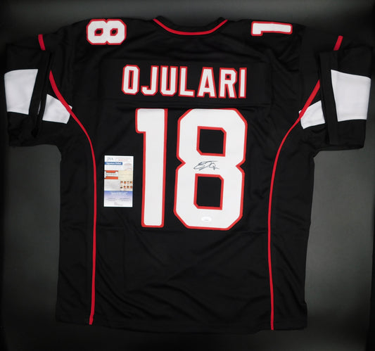 BJ Ojulari Signed Autographed Arizona Cardinals Black Football Jersey JSA COA