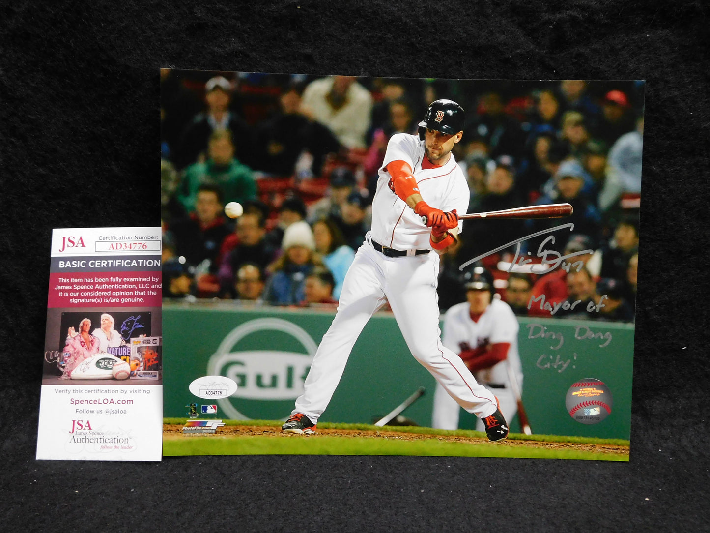 Travis Shaw Signed/Autographed 8x10 Photo Boston Red Sox JSA COA
