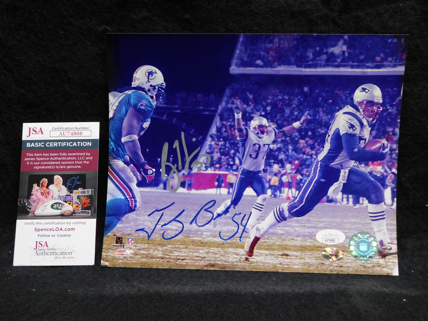 Harrison&Bruschi Signed/Autographed 8x10 Photo New England Patriots JSA COA