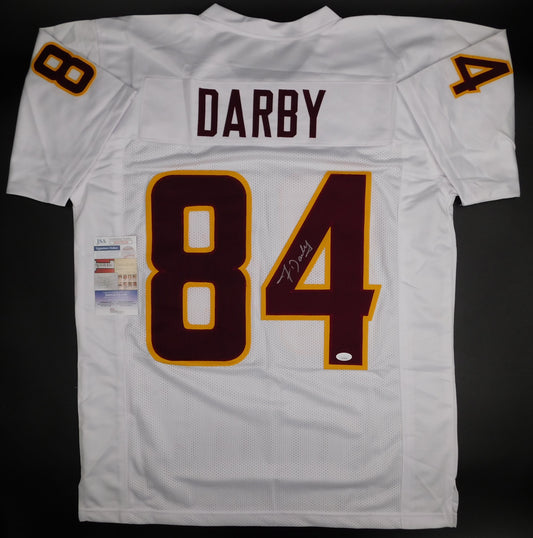 Frank Darby Signed Autographed Arizona St Sun Devils White Football Jersey JSA COA