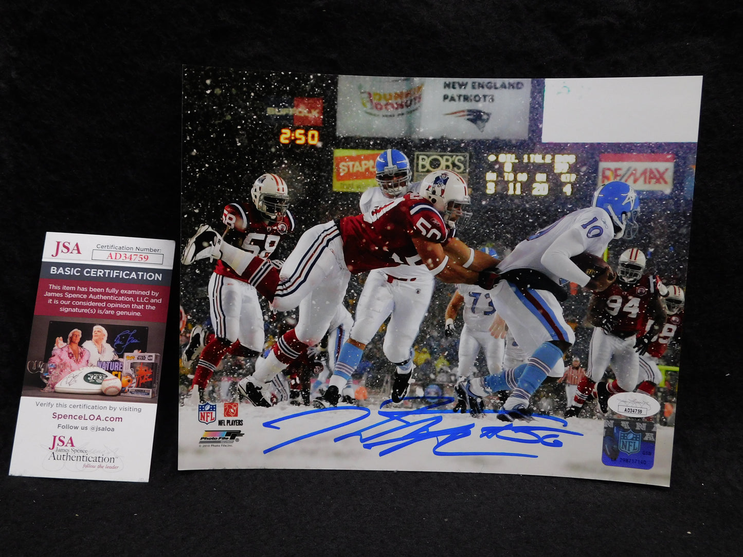 Ron Ninkovich Signed/Autographed 8x10 Photo New England Patriots JSA COA