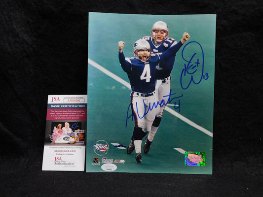 Adam Vinatieri&Walter Signed/Autographed 8x10 Photo New England Patriots JSA COA