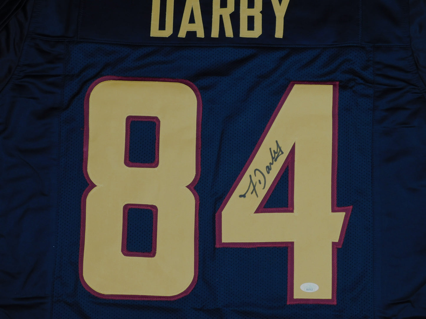 Frank Darby Signed Autographed Arizona St Sun Devils Black Football Jersey JSA COA