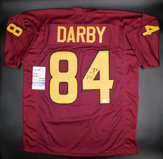 Frank Darby Signed Autographed Arizona St Sun Devils Red Football Jersey JSA COA