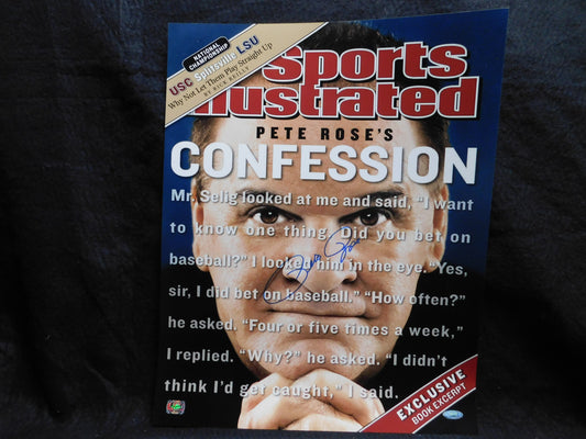 Pete Rose Signed/Autographed 16x20 Photo Sports Illustrated TM Star