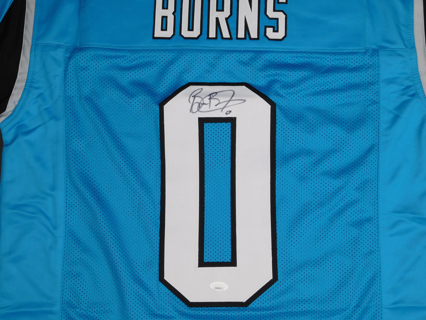 Brian Burns Signed Autographed Carolina Panthers Blue Football Jersey JSA COA