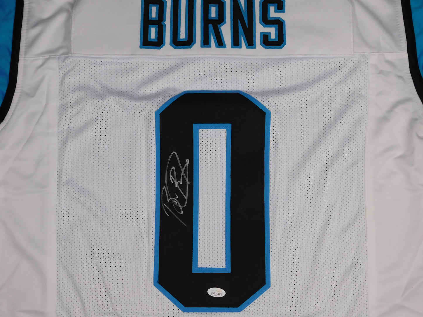 Brian Burns Signed Autographed Carolina Panthers White Football Jersey JSA COA