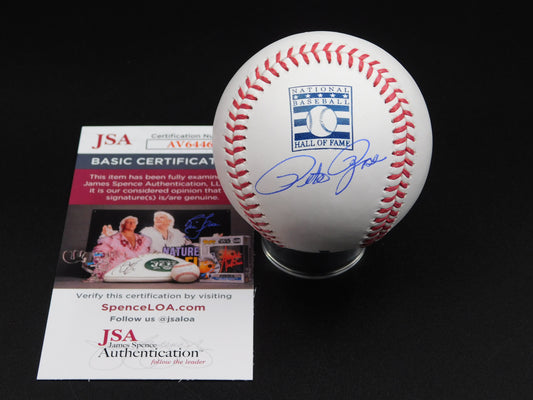 Pete Rose Signed Autographed HOF Hall of Fame Baseball Cincinnati Reds OML JSA COA