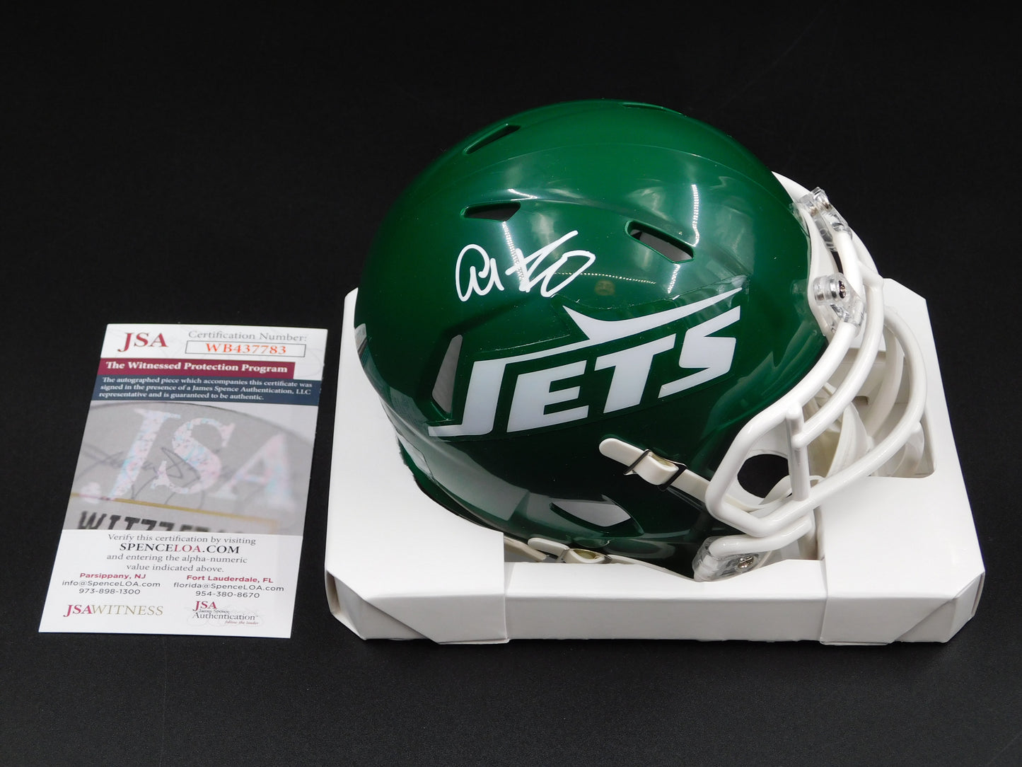 Al Toon Signed Autographed New York Jets Throwback Speed Mini Helmet JSA COA