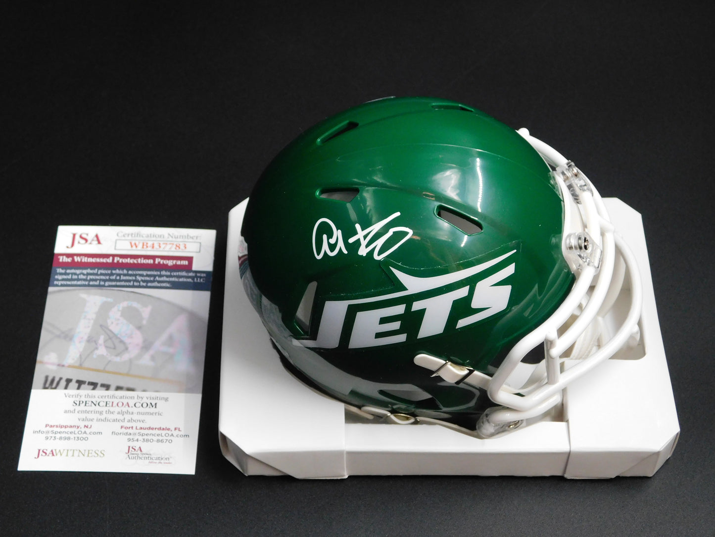 Al Toon Signed Autographed New York Jets Throwback Speed Mini Helmet JSA COA