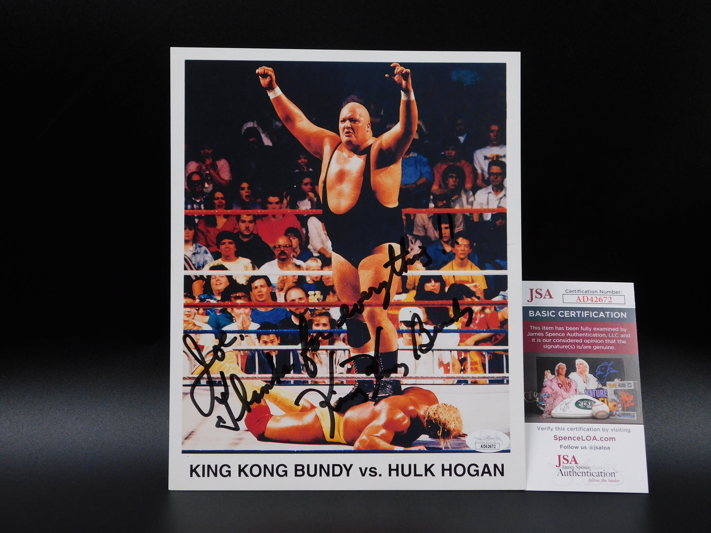 King Kong Bundy Signed/Autographed 8x10 Photo JSA COA WWE