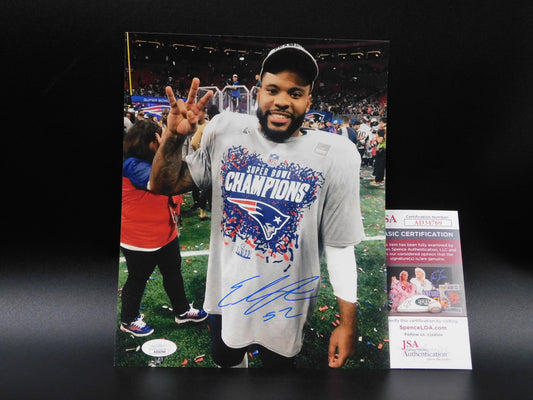 Elandon Roberts Signed/Autographed 8x10 Photo New England Patriots JSA COA