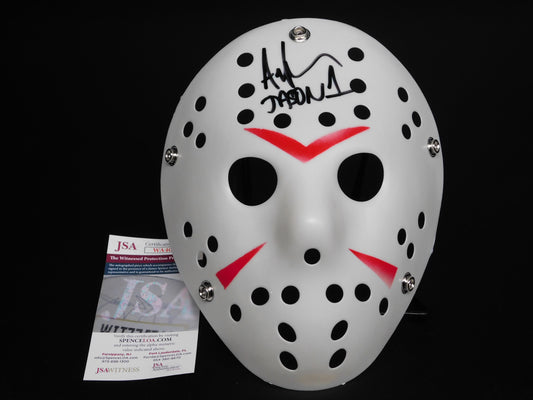 Ari Lehman Signed Autographed Jason Voorhees White Hockey Mask Friday The 13th JSA COA