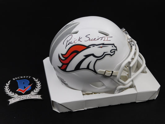 Patrick Pat Surtain II PSII Signed Denver Broncos 2024 Alt Speed Mini Helmet BAS COA