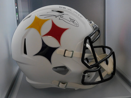 Hines Ward Signed Autographed Inscribed Full Size Steelers AMP Helmet SB MVP JSA COA B