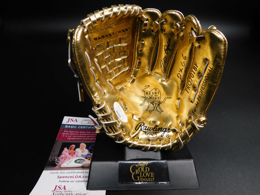 Pete Rose Signed Autographed Rawlings Gold Glove Award Cincinnati Reds JSA COA