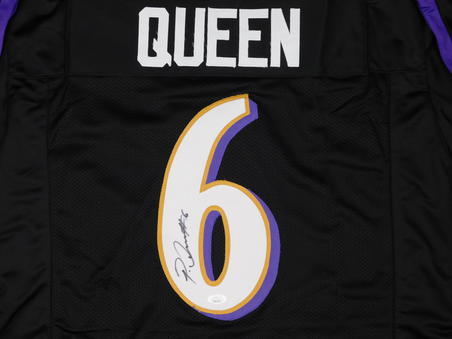 Patrick Queen Signed Autographed Baltimore Ravens Black Football Jersey JSA COA