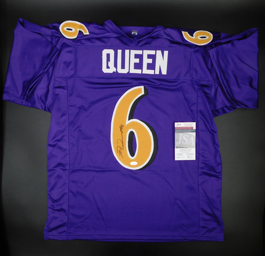 Patrick Queen Signed Autographed Baltimore Ravens Color Rush Football Jersey JSA COA