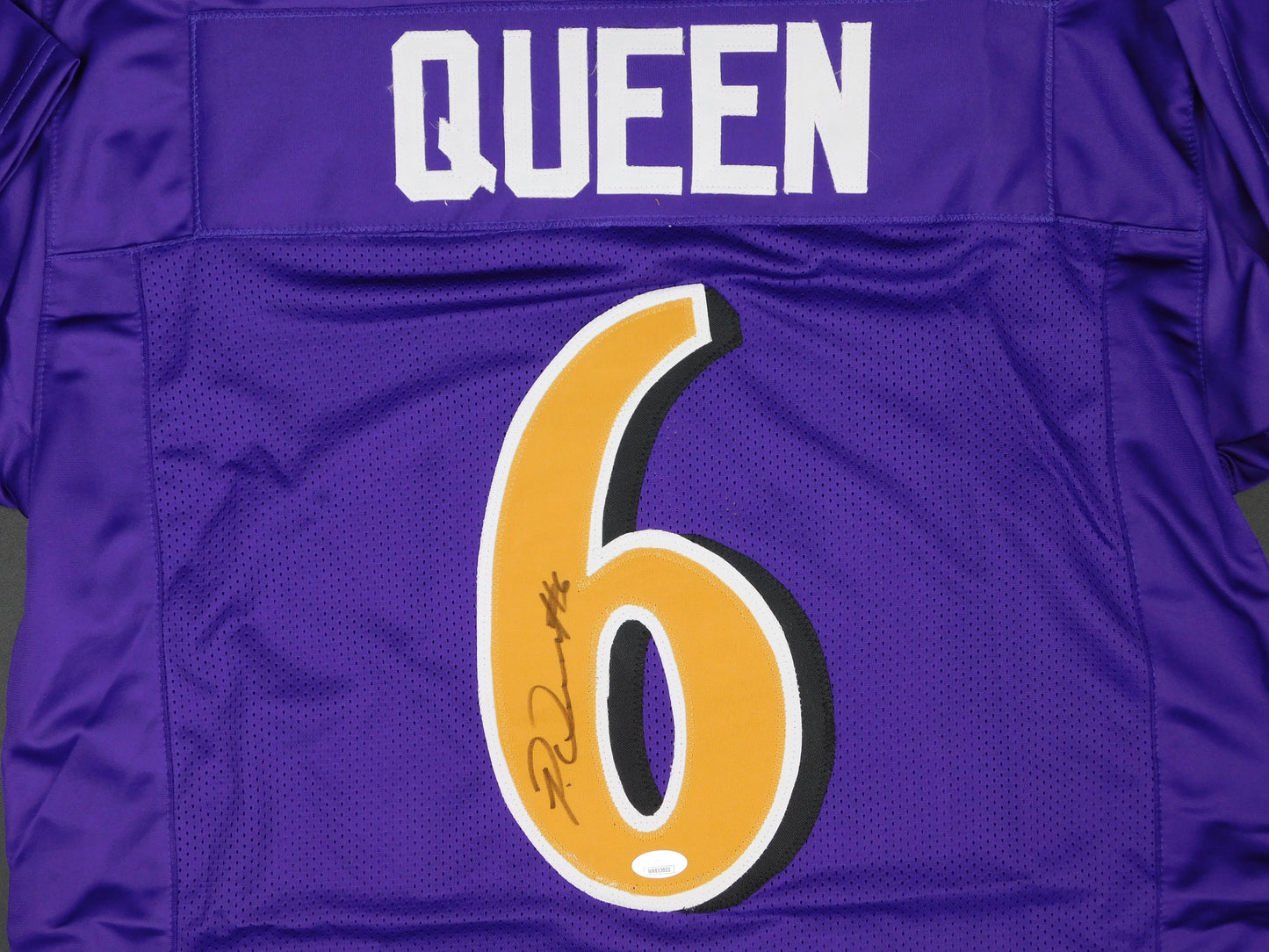 Patrick Queen Signed Autographed Baltimore Ravens Color Rush Football Jersey JSA COA