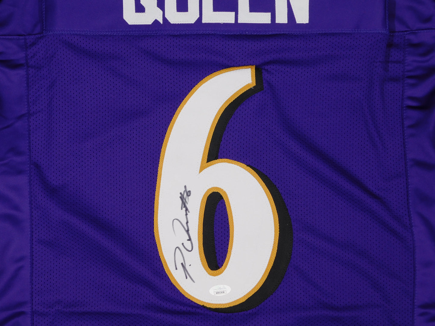 Patrick Queen Signed Autographed Baltimore Ravens Purple Football Jersey JSA COA