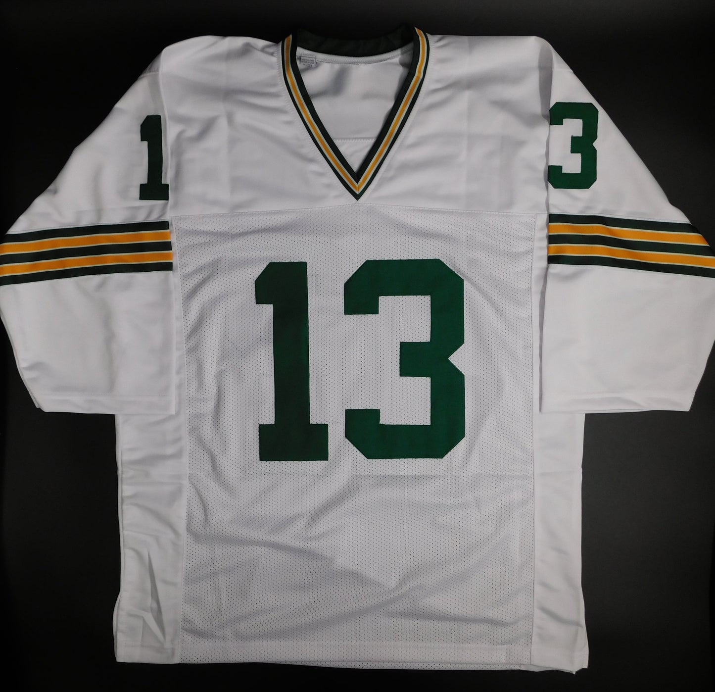 Don Horn Signed Autographed Green Bay Packers Throwback White Football Jersey JSA COA