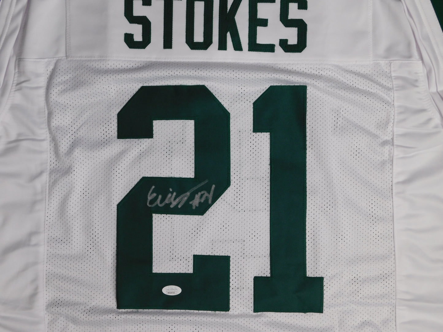 Eric Stokes Signed Autographed Green Bay Packers White Football Jersey JSA COA