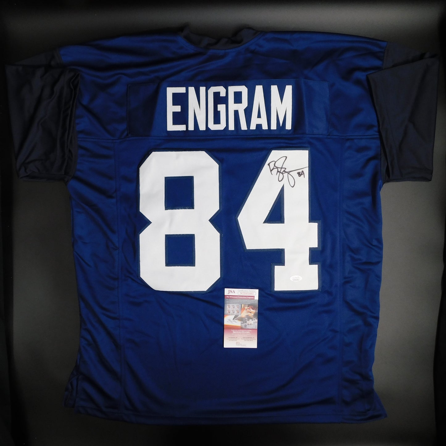 Bobby Engram Signed Autographed Seattle Seahawks Blue Football Jersey JSA COA