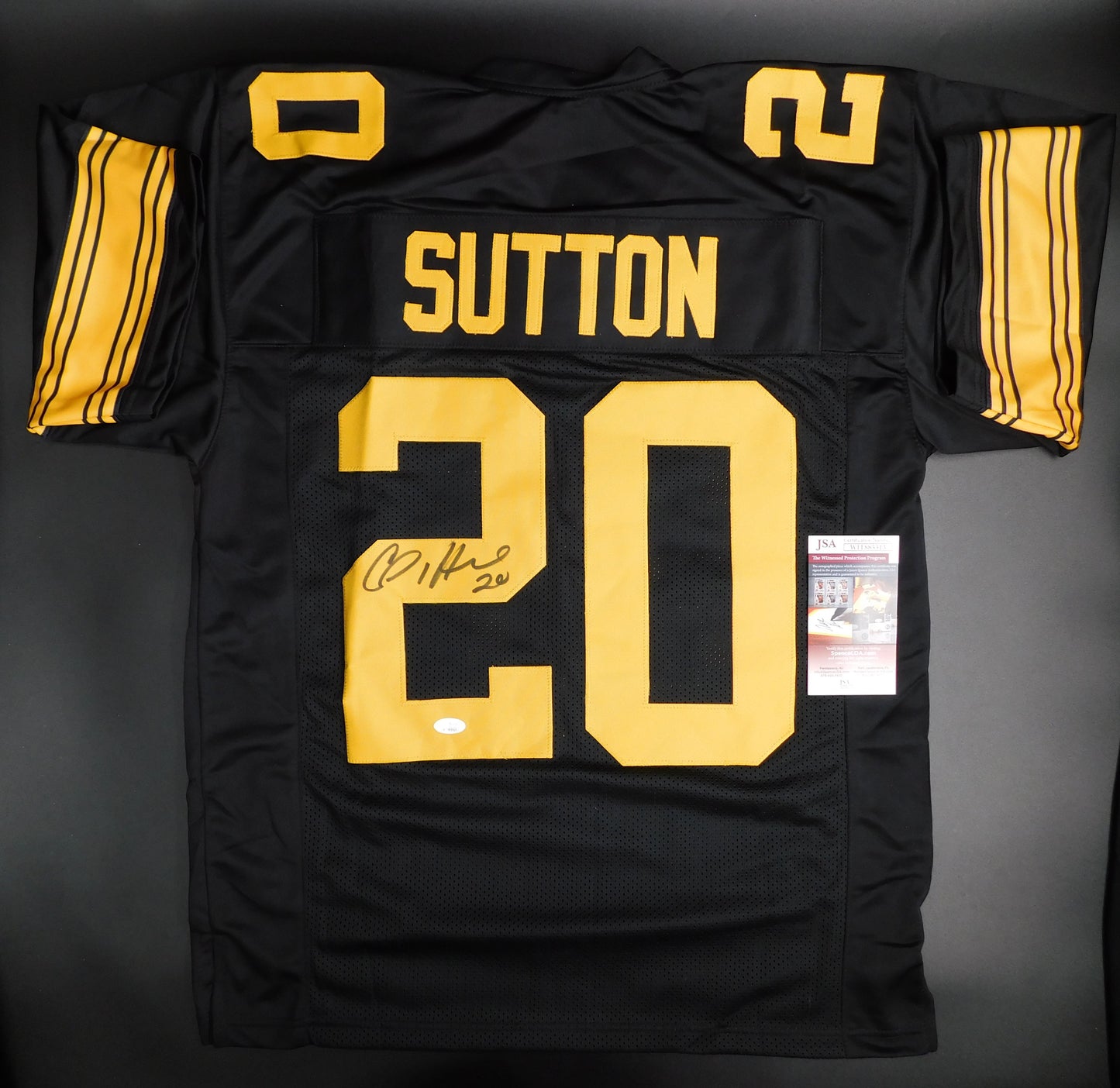 Cameron Cam Sutton Signed Autographed Pittsburgh Steelers Color Rush Football Jersey JSA COA