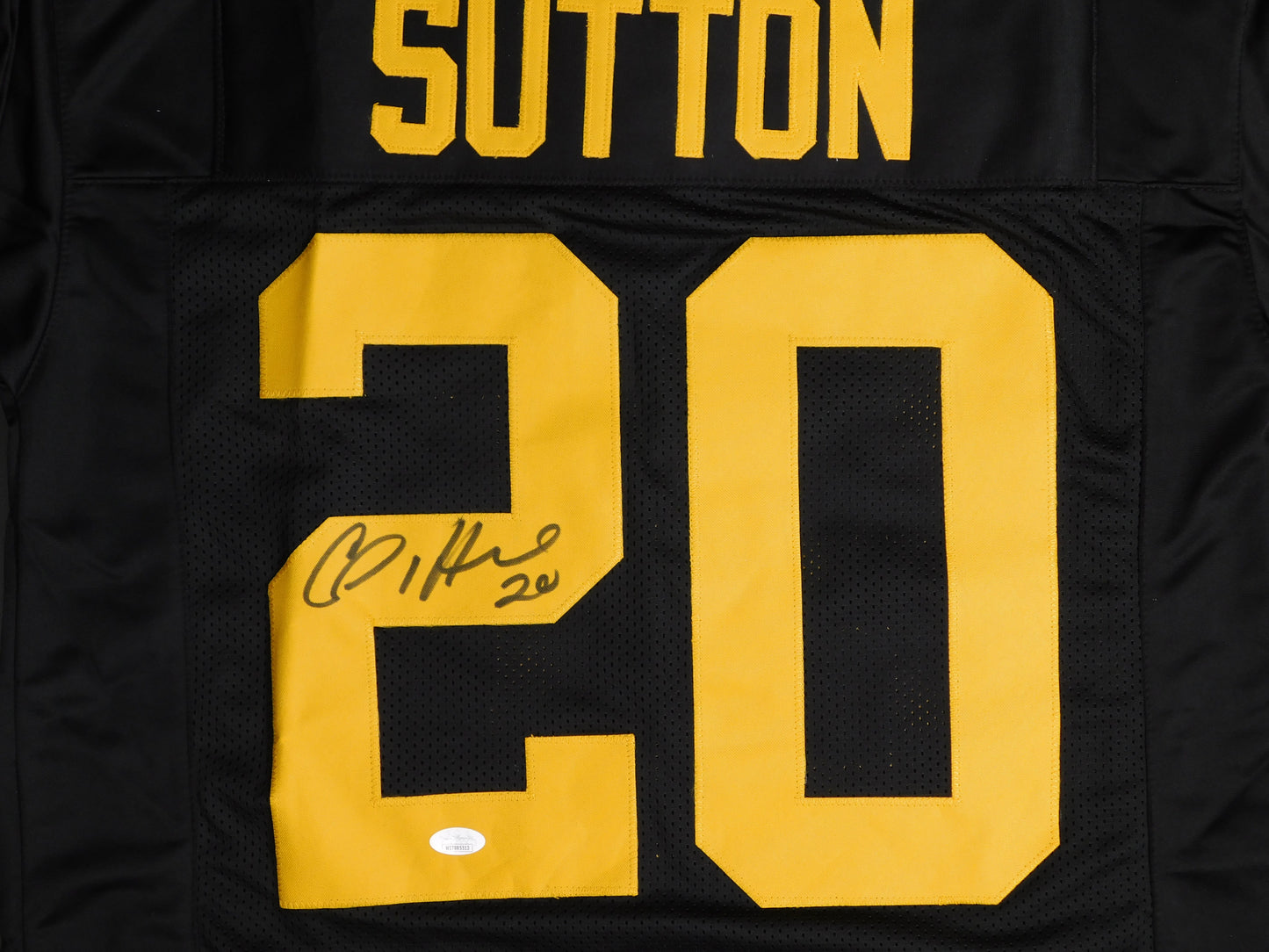 Cameron Cam Sutton Signed Autographed Pittsburgh Steelers Color Rush Football Jersey JSA COA