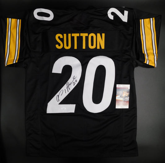 Cameron Cam Sutton Signed Autographed Pittsburgh Steelers Black Football Jersey JSA COA