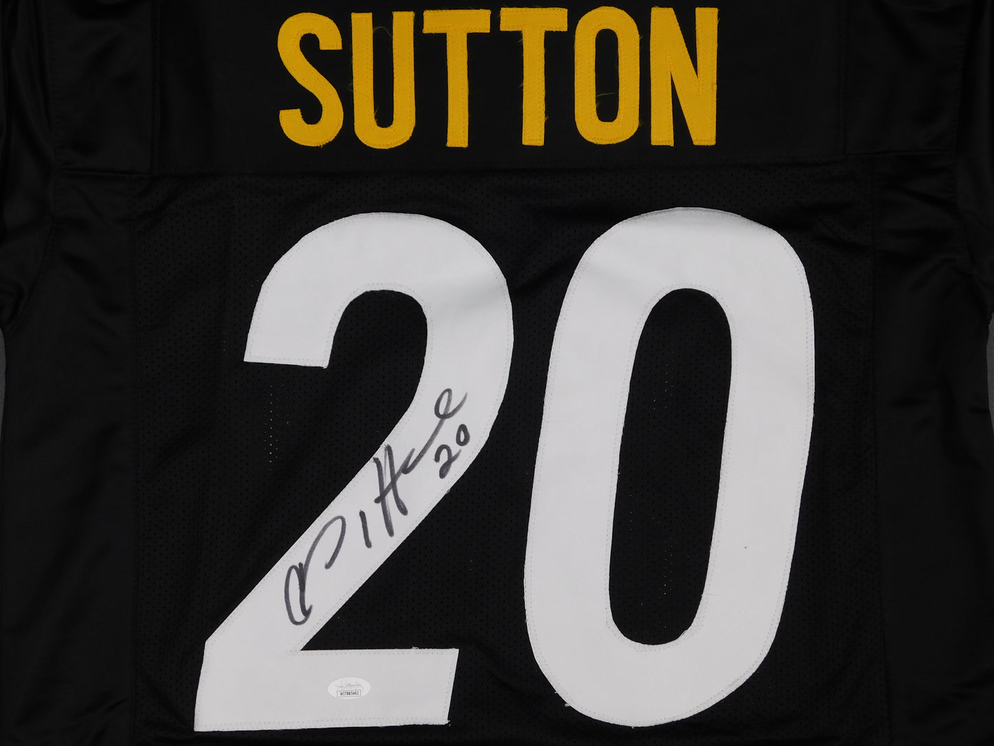 Cameron Cam Sutton Signed Autographed Pittsburgh Steelers Black Football Jersey JSA COA