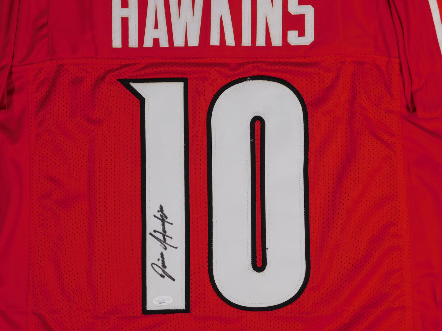 Javian Hawkins Signed Autographed Louisville Cardinals Red Football Jersey JSA COA