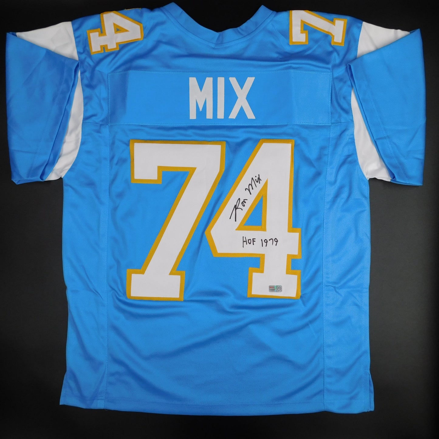 Ron Mix Signed Autographed San Diego LA Chargers Football Jersey HOF Tristar COA