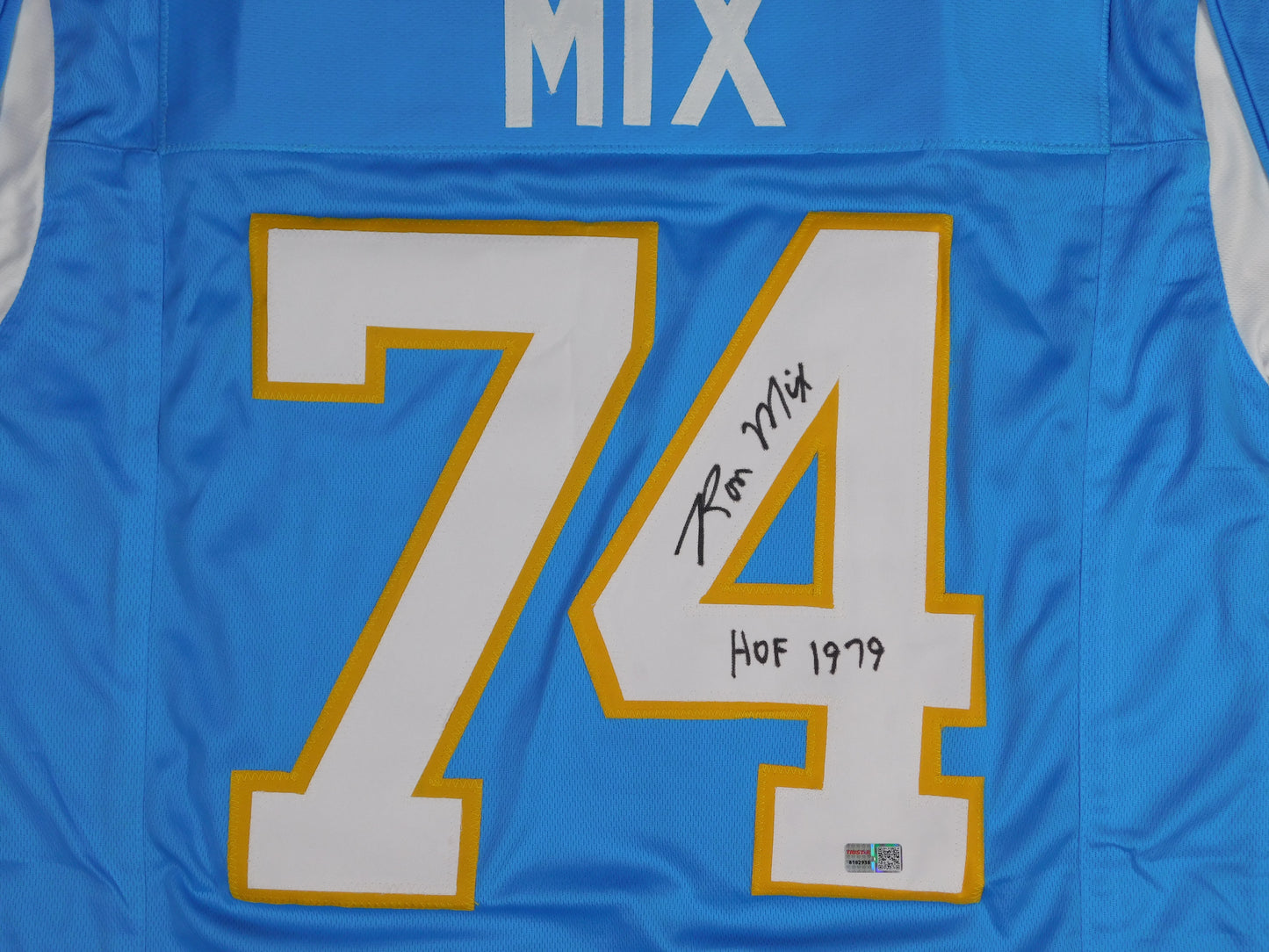 Ron Mix Signed Autographed San Diego LA Chargers Football Jersey HOF Tristar COA