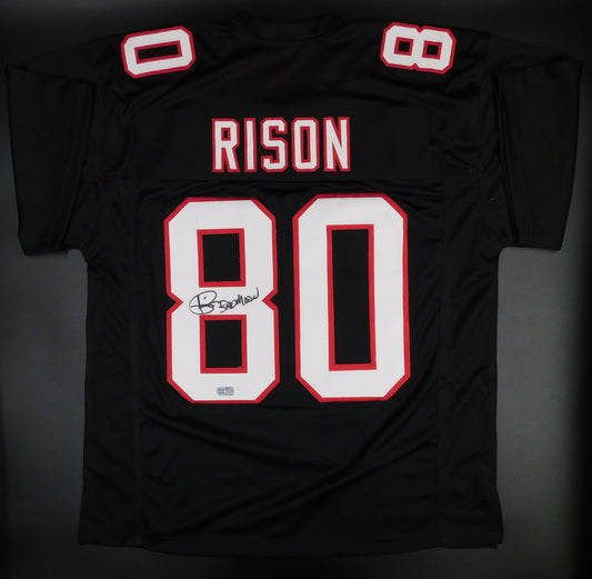 Andre Rison Signed Autographed Atlanta Falcons Black Football Jersey Tristar COA