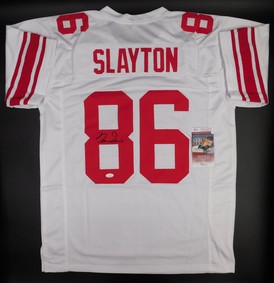 Darius Slayton Signed Autographed New York Giants White Football Jersey JSA COA