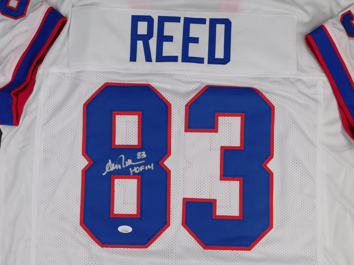 Andre Reed Signed Autographed Buffalo Bills White Stat Football Jersey HOF JSA COA