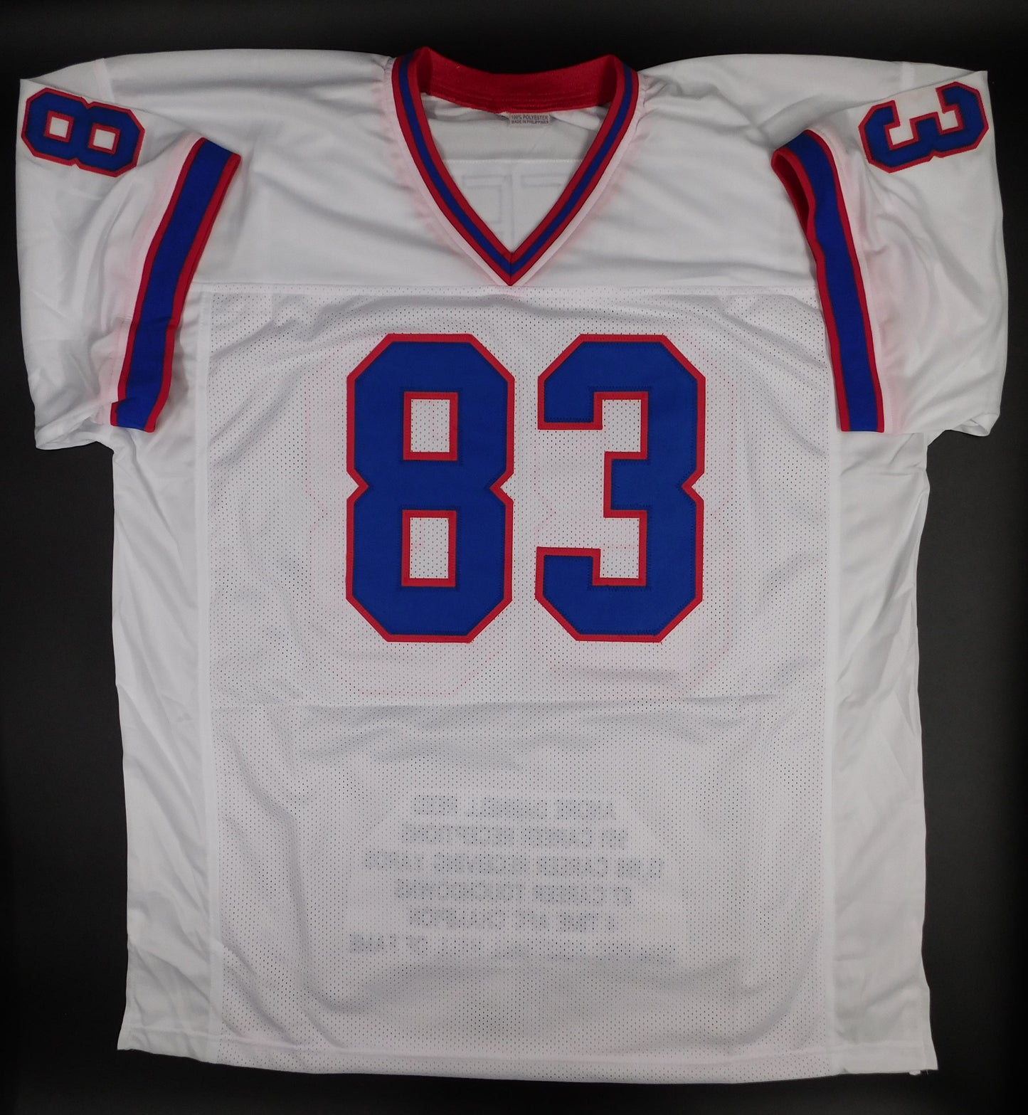 Andre Reed Signed Autographed Buffalo Bills White Stat Football Jersey HOF JSA COA