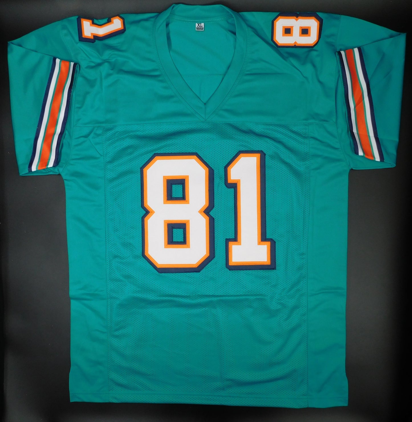 OJ McDuffie Signed Autographed Miami Dolphins Teal Football Jersey PSU JSA COA