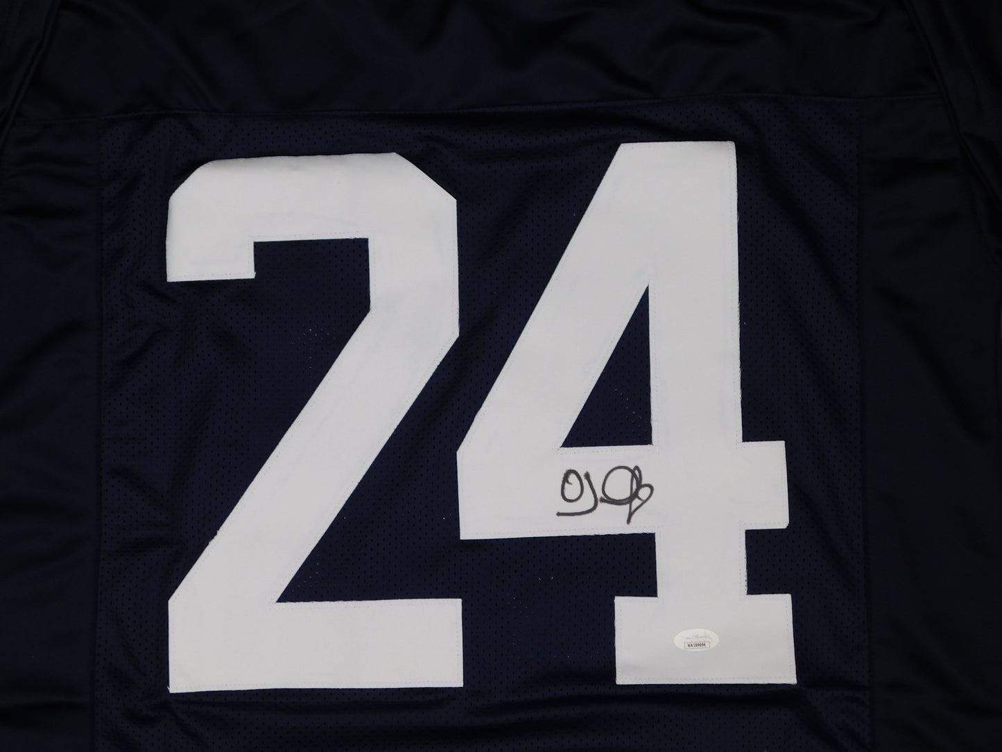 OJ McDuffie Signed Autographed Penn State Nittany Lions Blue Football Jersey JSA COA