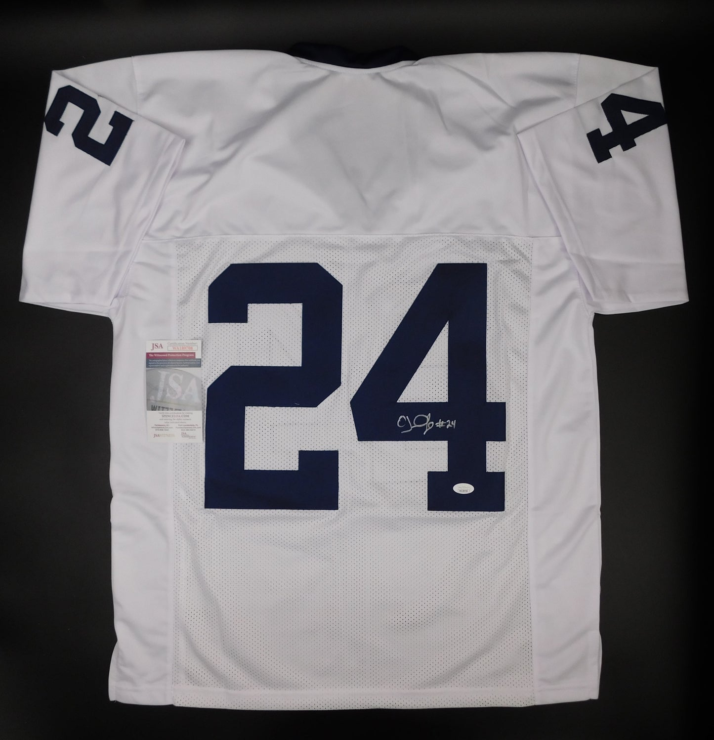 OJ McDuffie Signed Autographed Penn State Nittany Lions White Football Jersey JSA COA